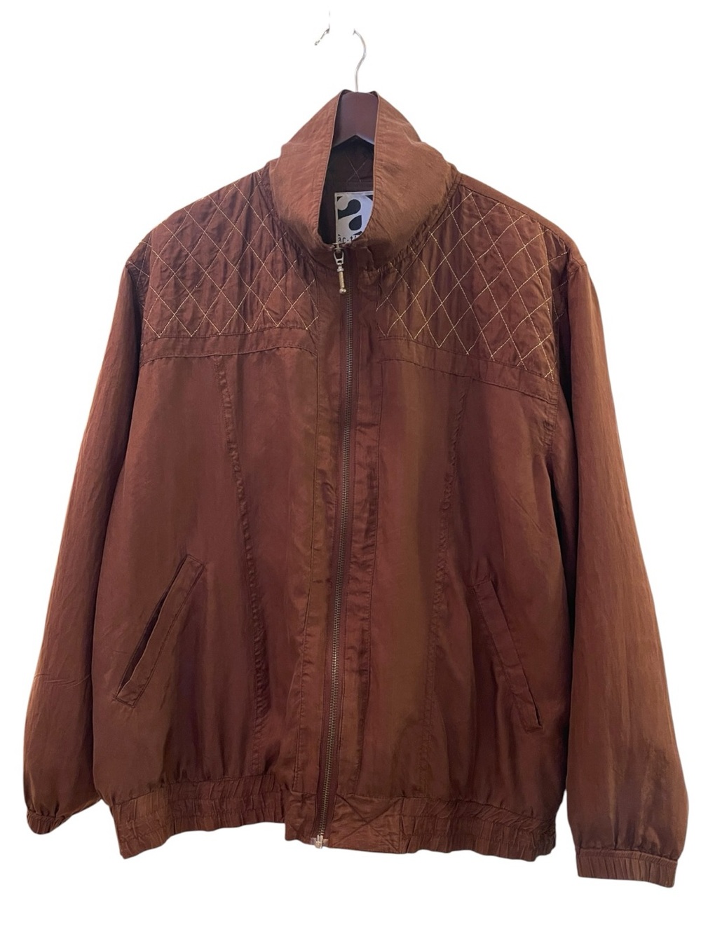 Men's Quilted Collar Brown Jacket - Classic Casual Coat